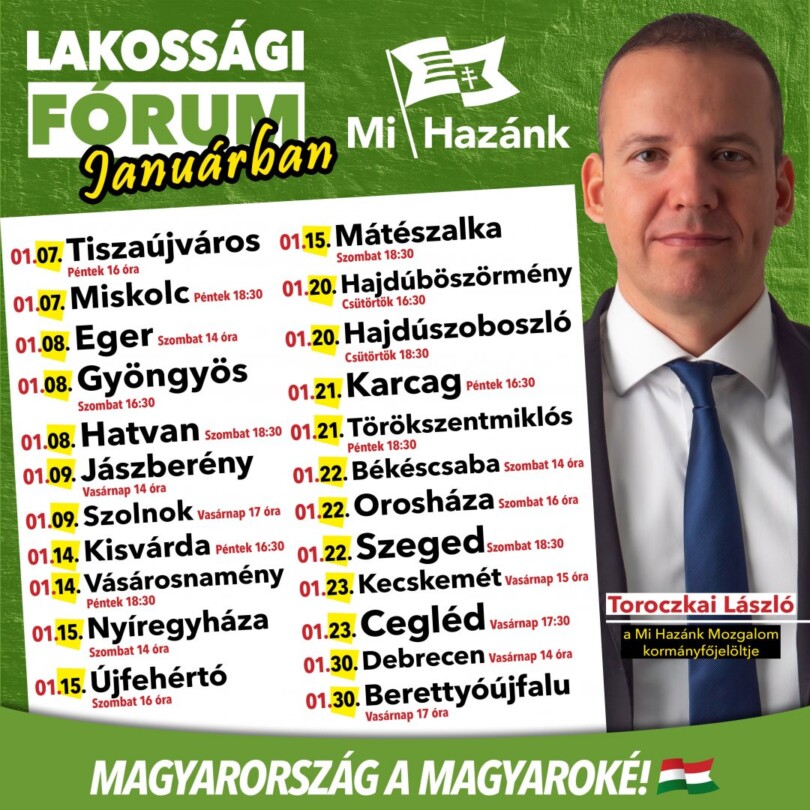 Országjáráson a Mi Hazánk elnöke: "Csak együtt tudunk változást elérni!"