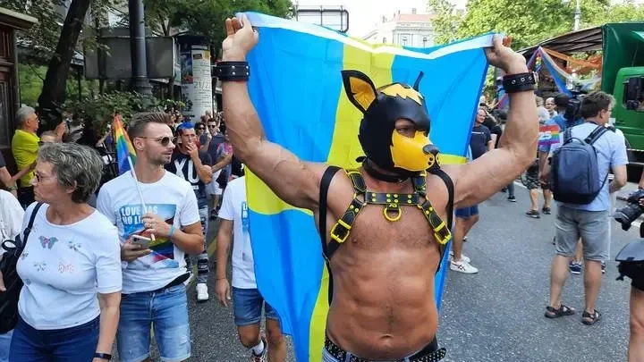Résztvevő egy korábbi Pride felvonuláson (Fotó: Katona László/Magyar Hirlap)