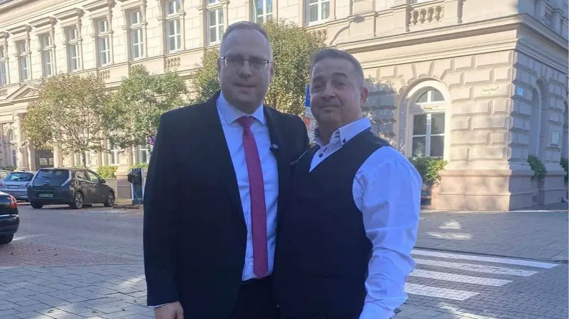 Györfi Mihály polgármester és Völgyi Jenő Béla (Forrás: Magyar Nemzet)