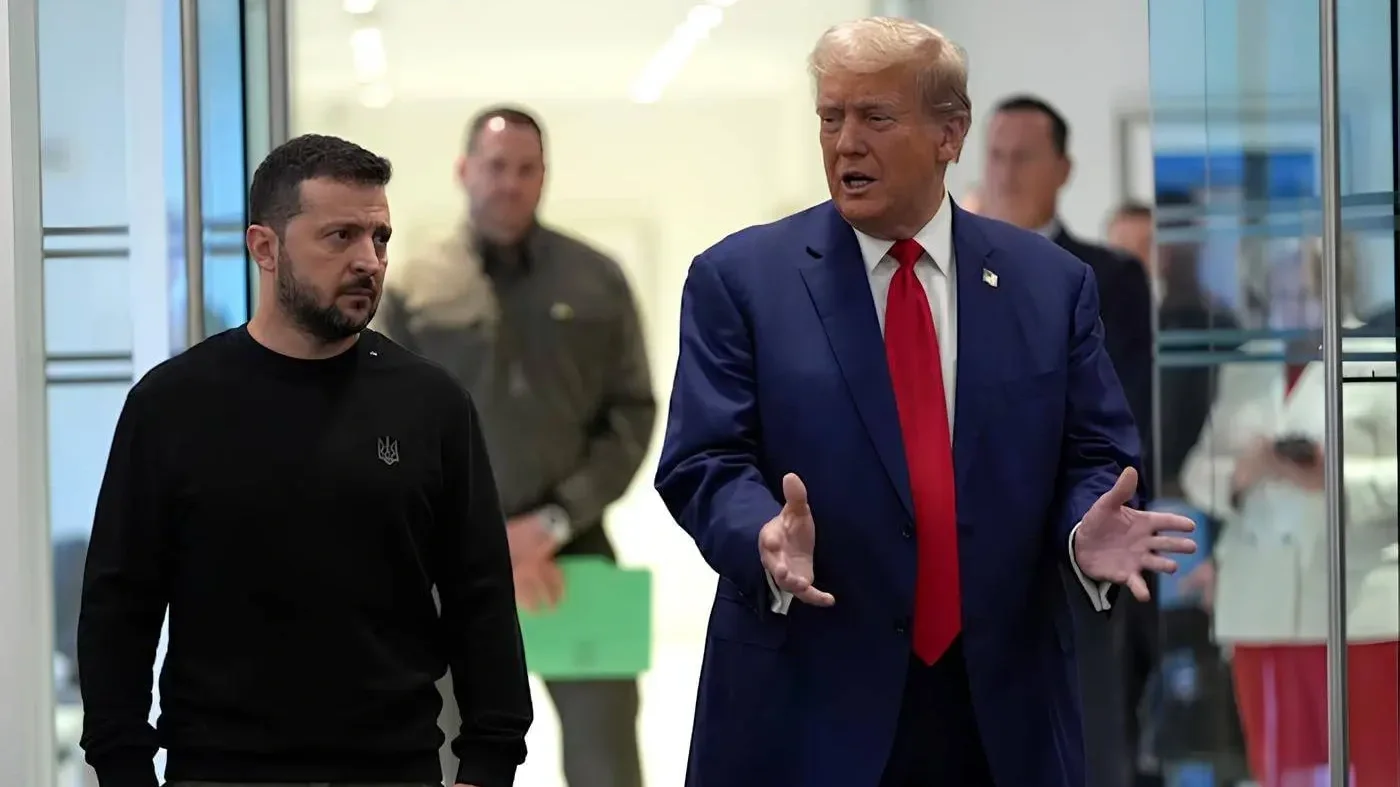 Volodimir Zelenszkij ukrán és Donald Trump amerikai elnök