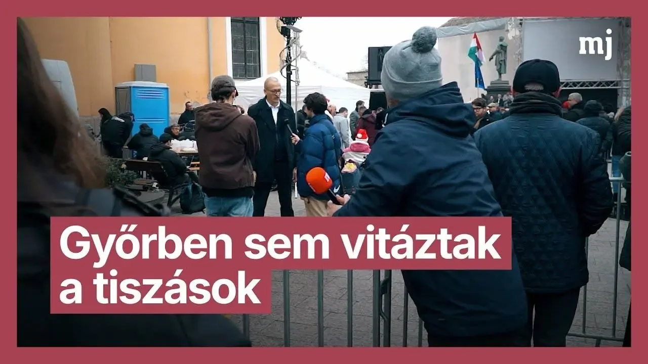 Győr egyik legkisebb terén tartott nagygyűlést a Tisza (+VIDEÓ)