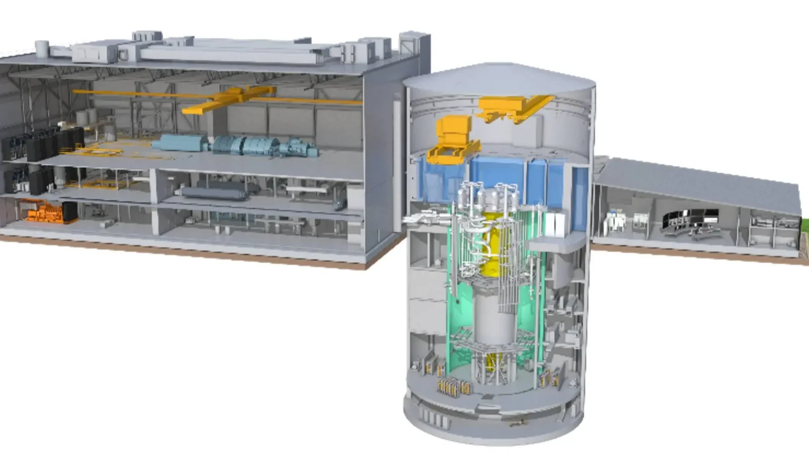A BWRX–300 keresztmetszete – Forrás: hitachi.com