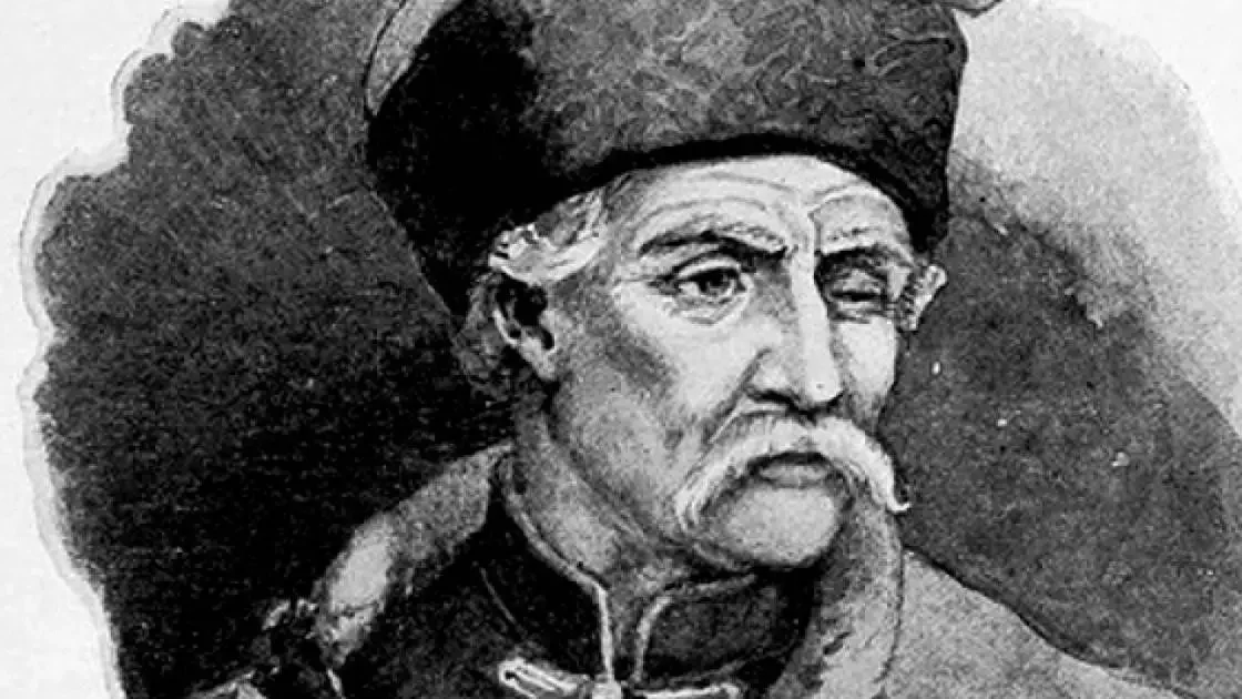 Drawing of János "Blind" Bottyán by Tivadar Dörre