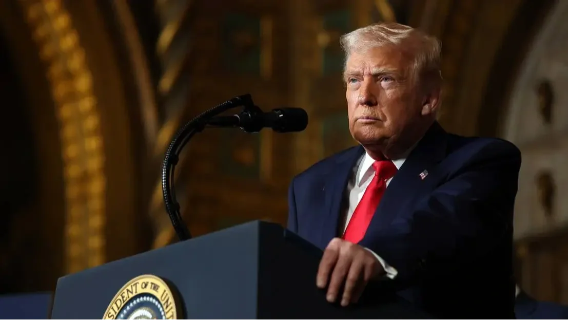 Kép: Donald Trump 2025. december 22-én | Fotó: Tászosz Katopódisz/Getty Images