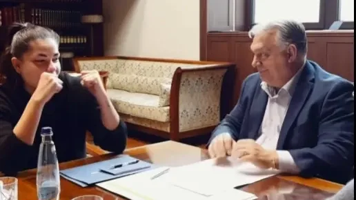 Gáspár Evelin és Orbán Viktor | Kép forrása: Orbán Viktor Facebook-oldala