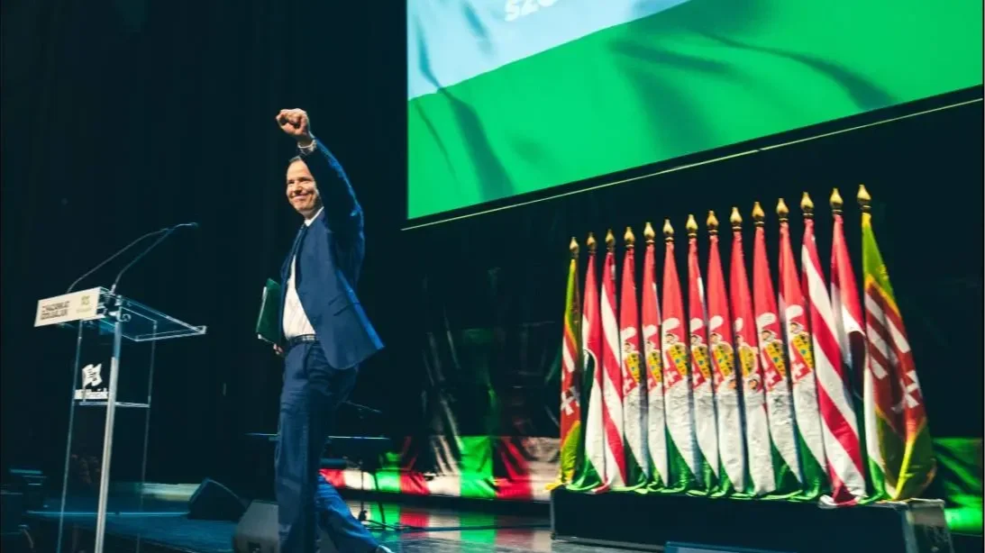 Toroczkai László 2026. január 17-én a Budapesti Kongresszusi Központban a Mi Hazánk Mozgalom kampánynyitó rendezvényén | Kép forrása: Facebook/Horváth Tamás véleményoldala 