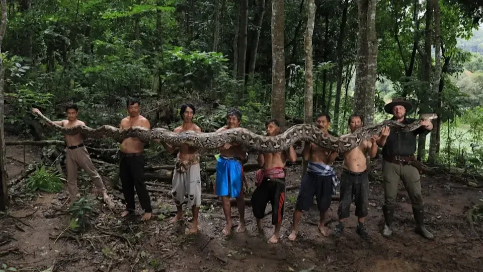 Radu Frentiu, Budi Purwanto és az indonéziai dél-szulavézi falusiak felemelik a Bárónőt egy csoportképre, miután megmérték | Kép forrása: Radu Frentiu