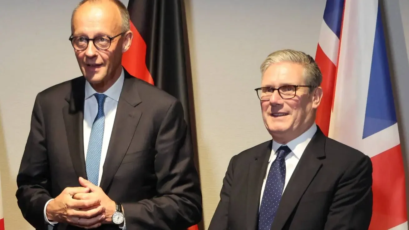 Friedrich Merz és Keir Starmer | Fotó: Ludovic Marin/AFP/Getty Images