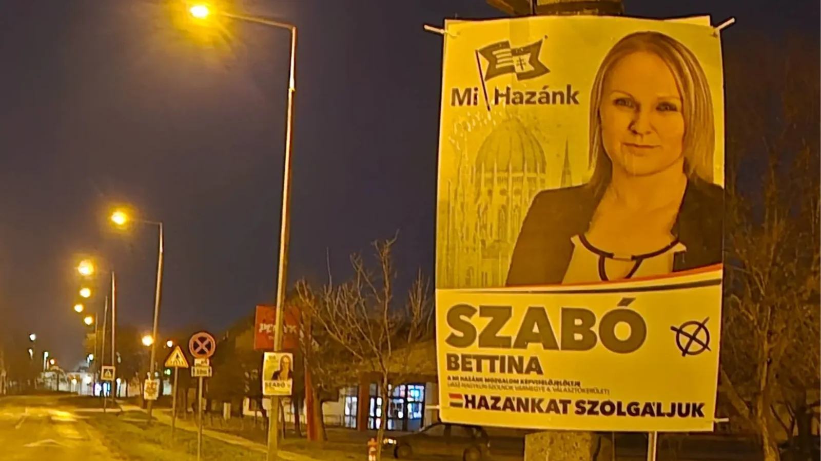 Mi Hazánk plakát Mezőtúron (Forrás: a sértett)