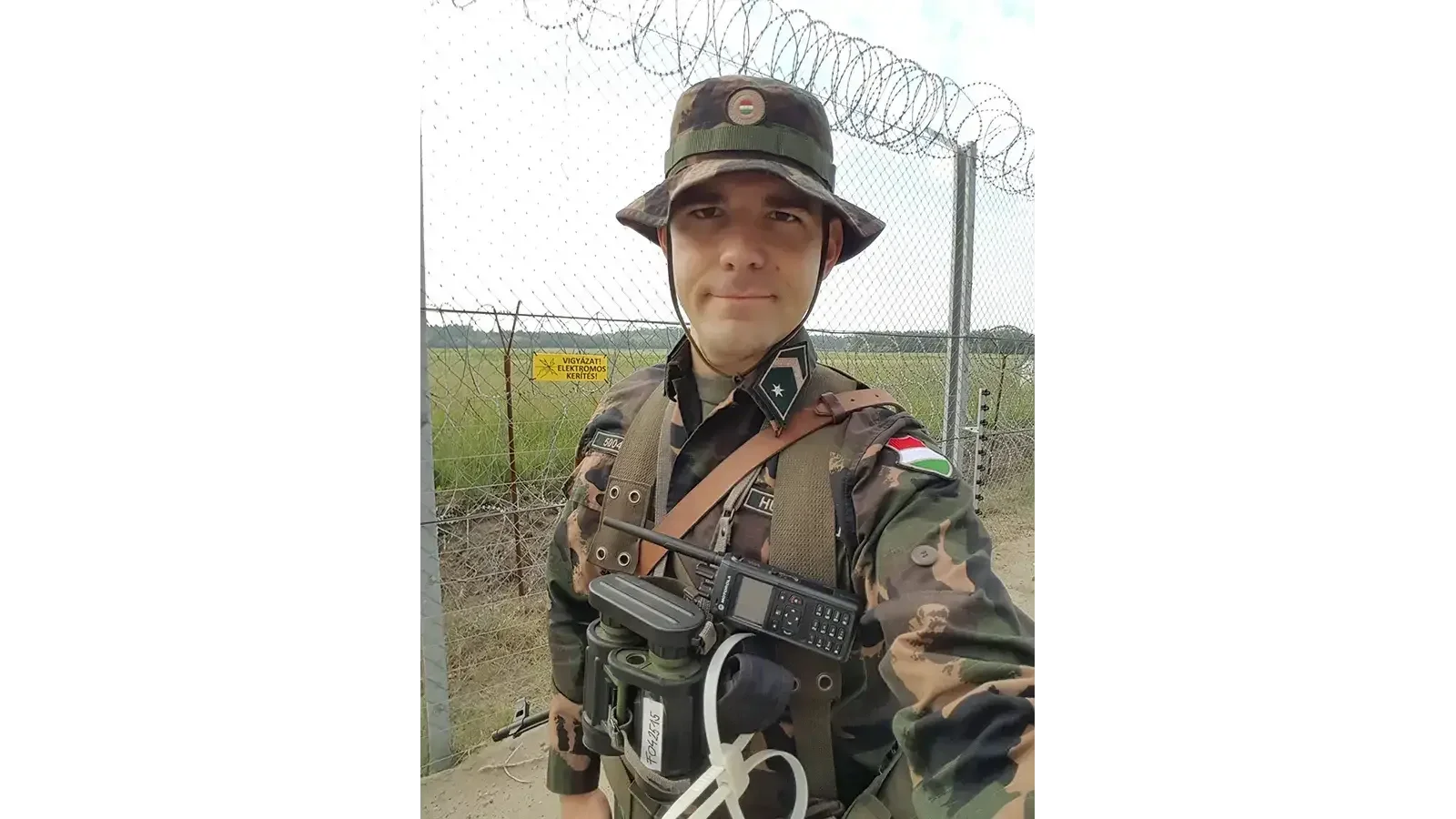 A fénykép illusztráció, Novák Előd korábbi határvédemi szolgálatán készült | Forrás: Novák Előd/Facebook