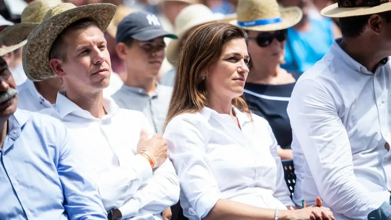 Magyar Péter és Varga Judit 2022. július 23-án Tusnádfürdőn I Fotó: Kaszás Tamás / Index