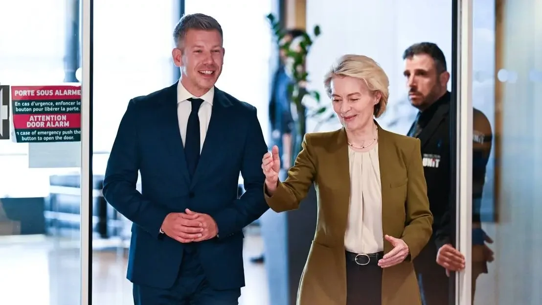 Magyar Péter és  Ursula von der Leyen Brüsszelben 2026. április 29-én | Kép forrása: Wiktor Dabkowski/Bloomberg/Getty Images