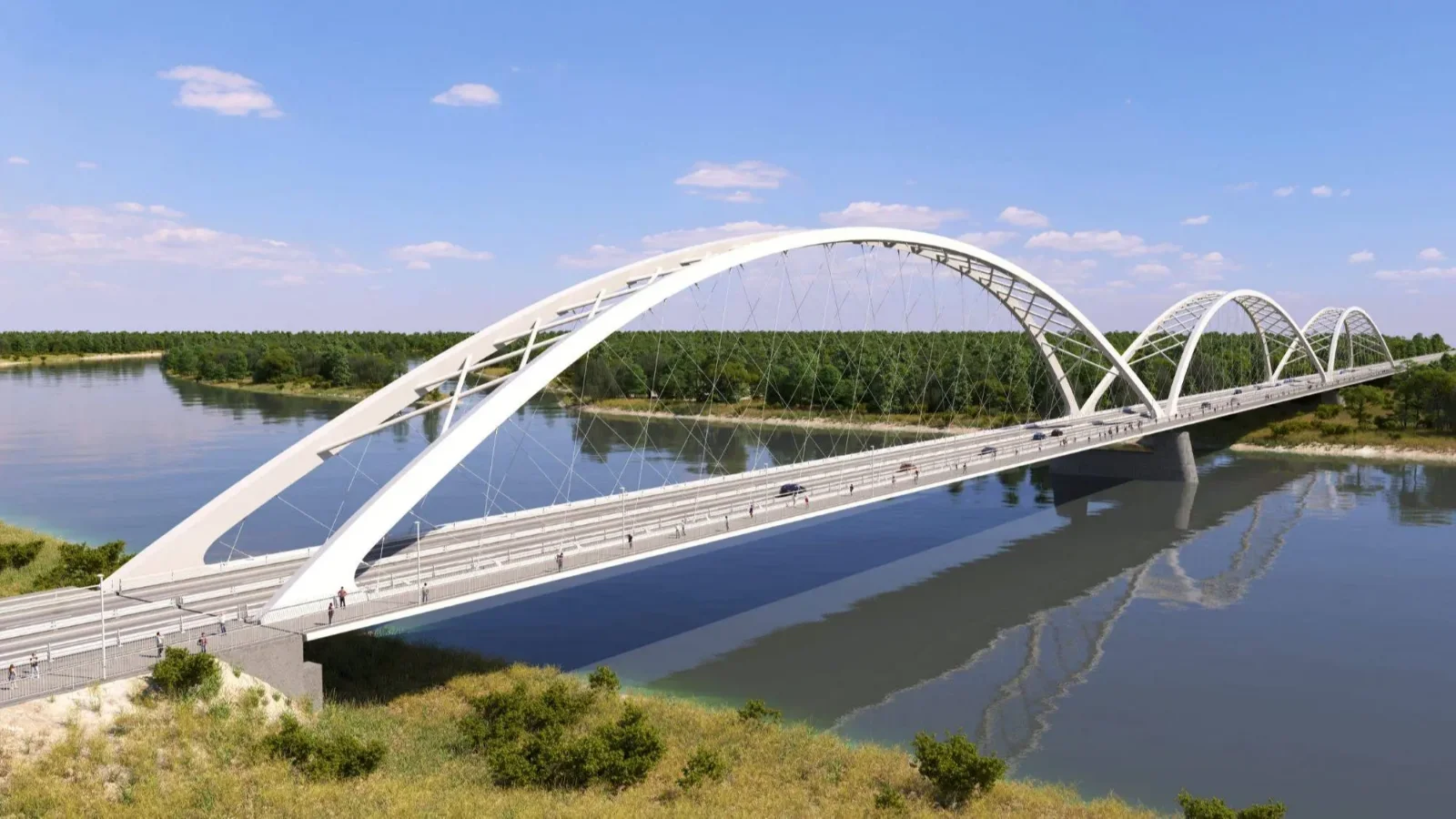 A mohácsi Duna-híd látványterve | Fotó: Duna Group