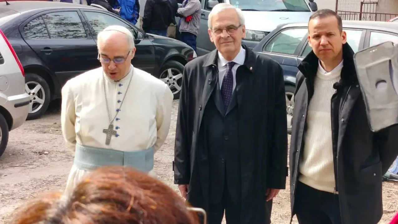 Fejes Rudolf Anzelm (balra), Tőkés László (középen), Toroczkai László (jobbra) | Kép forrása: MTI