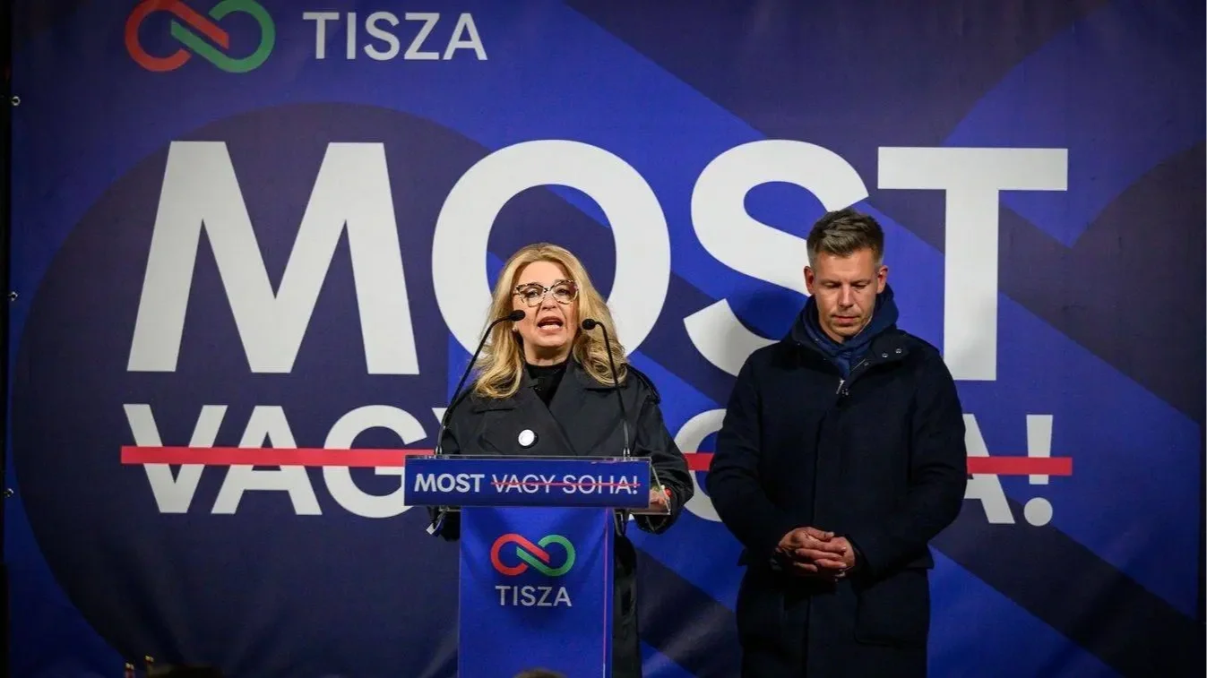 Hallerné Nagy Anikó és Magyar Péter | Kép forrása: Tisza Párt